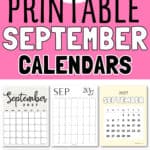21 Printable September Calendars | SaturdayGift