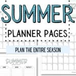 21 Printable Summer Planner Pages - Plan the Entire Season | SaturdayGift