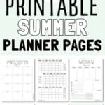 21 Printable Summer Planner Pages | SaturdayGift