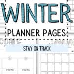 21 Printable Winter Planner Pages - Stay On Track | SaturdayGift