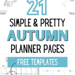 21 Simple & Pretty Autumn Planner Pages Free Templates - Start Planning | SaturdayGift