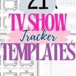 21 TV Show Tracker Templates | SaturdayGift