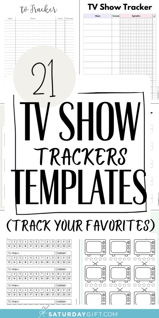 21 TV Show Trackers Templates | SaturdayGift
