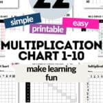 22 Simple Printable and Easy Multiplication Chart 1-10 - Make Learning Fun | SaturdayGift