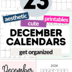 23 Aesthetic and Cute December Calendars | SaturdayGift
