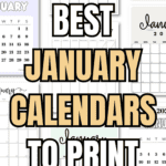 23 Best January Calendars to Print & Use | SaturdayGift
