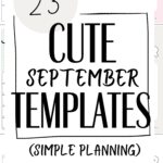 23 Cute September Templates - Simple Planning | SaturdayGift
