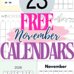 23 Free November Calendars | SaturdayGift