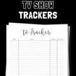 23 Free Printable TV Show Printable Trackers | SaturdayGift