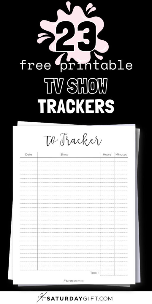 23 Free Printable TV Show Printable Trackers | SaturdayGift