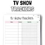 23 Free Printable TV Show Tracker Printables | SaturdayGift