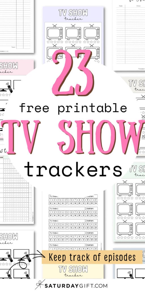23 Free Printable TV Show Trackers | SaturdayGift