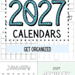 23 January 2027 Calendars - Get Organized | SaturdayGift