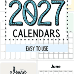 23 June 2027 Calendars - Easy to Use | SaturdayGift