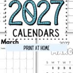 23 March 2027 Calendars - Print at Home | SaturdayGift