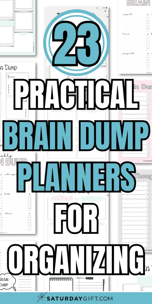 23 Practical Brain Dump Planners for Organizing | SaturdayGift