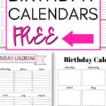 23 Pretty Birthday Calendars Free | SaturdayGift