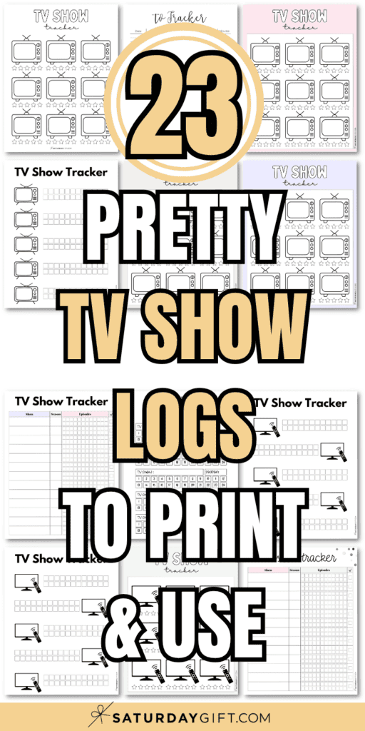 23 Pretty TV Show Logs to Print & Use | SaturdayGift