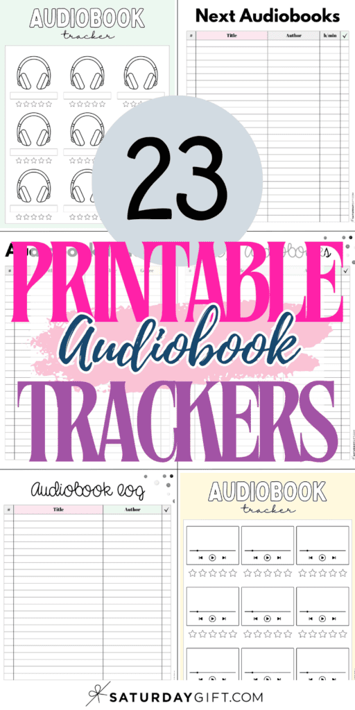 23 Printable Audiobook Trackers | SaturdayGift