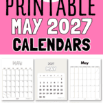 23 Printable May 2027 Calendars | SaturdayGift