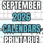 23 September 2026 Calendars Printable Templates | SaturdayGift