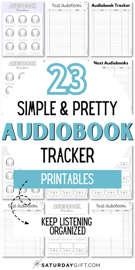23 Simple & Pretty Audiobook Tracker Templates | SaturdayGift