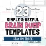 23 Simple & Useful Brain Dump Templates | SaturdayGift