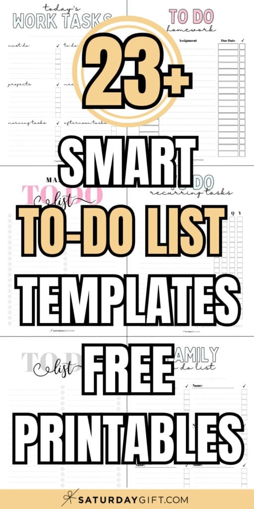 23+ Smart To-Do List Templates Free Printables | SaturdayGift