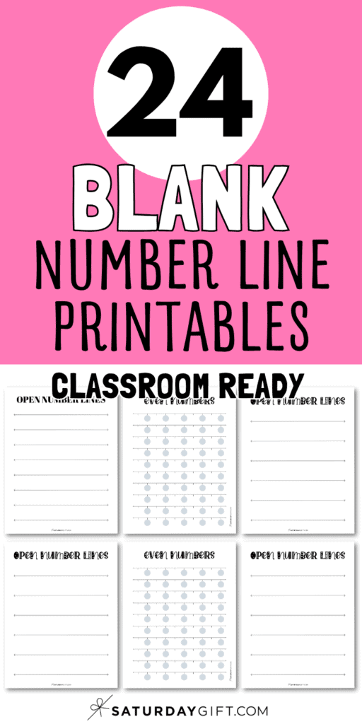 24 Blank Number Line Printables - Classroom Ready | SaturdayGift