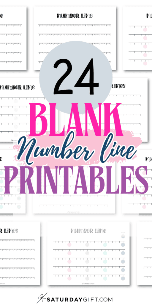24 Blank Number Line Printables | SaturdayGift