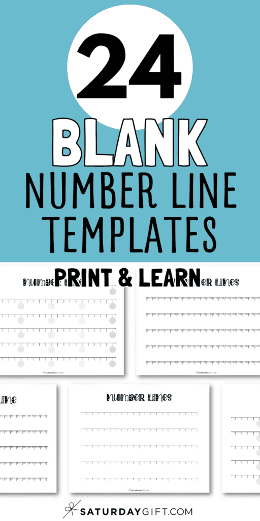 24 Blank Number Line Templates - Print & Learn | SaturdayGift (2)