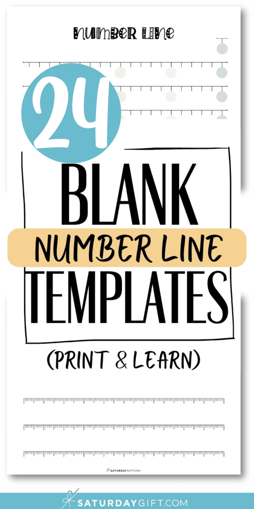24 Blank Number Line Templates - Print & Learn | SaturdayGift