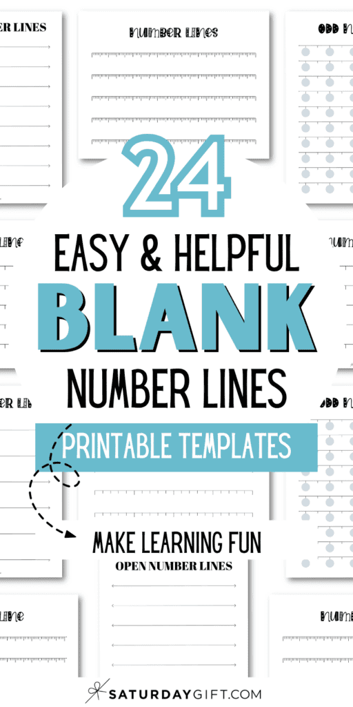24 Easy & Helpful Blank Number Lines Printable Templates - Make Learning Fun | SaturdayGift