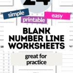 24 Simple Printable & Easy Blank Number Line Worksheets - Great for Practice | SaturdayGift