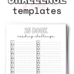 25 Book Challenge Printable | SaturdayGift