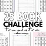 25 Book Challenge Template Aesthetic Free Printable PDFs | SaturdayGift