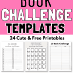 25 Book Challenge Templates - 24 Cute Free Printables | SaturdayGift