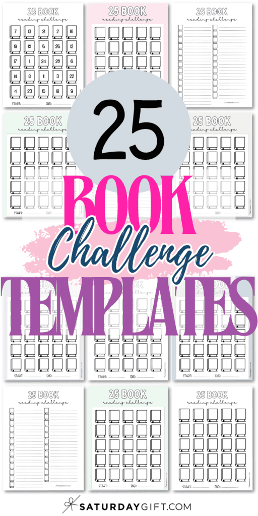 25 Book Challenge Templates | SaturdayGift
