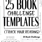25 Book Challenge Templates - Track Your Reading | SaturdayGift
