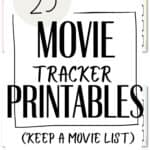 25 Movie Tracker Printables | SaturdayGift