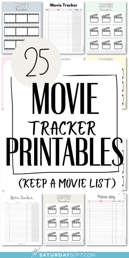 25 Movie Tracker Printables | SaturdayGift