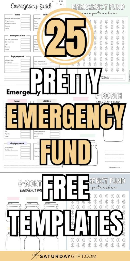 25 Pretty Emergency Fund Free Templates | SaturdayGift