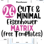26 Cute and Minimal Eisenhower Matrix Free Templates | SaturdayGift