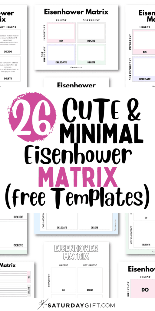 26 Cute and Minimal Eisenhower Matrix Free Templates | SaturdayGift