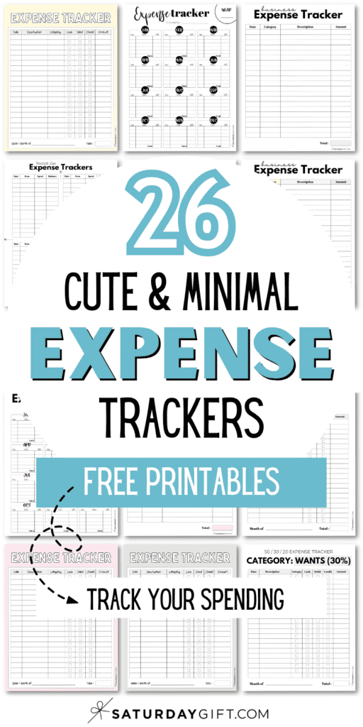 26 Cute and Minimal Expense Trackers | SaturdayGift