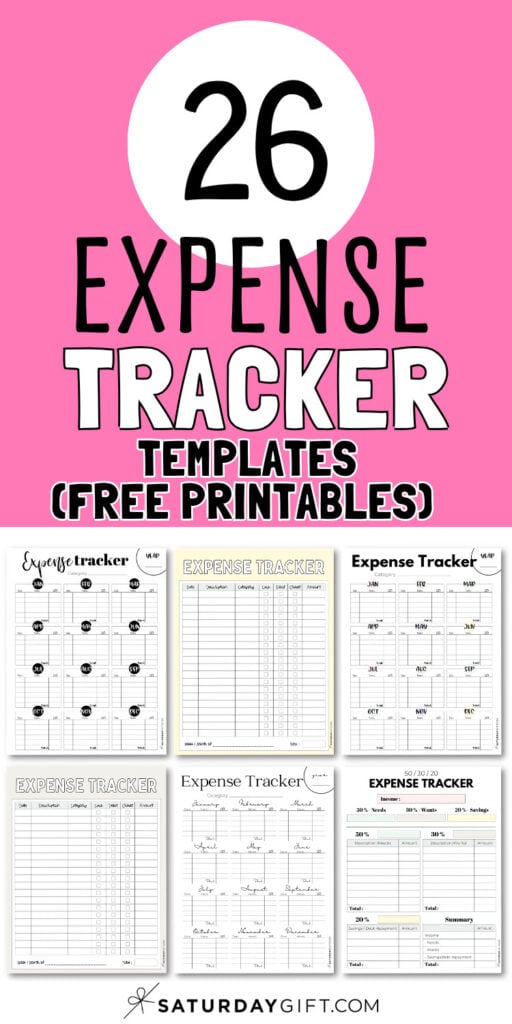 26 Expense Tracker Templates | SaturdayGift