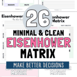 26 Minimal & Clean Eisenhower Matrix | SaturdayGift