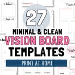 27 Minimal & Clean Vision Board Templates | SaturdayGift