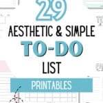 29 Aesthetic and Simple To-Do List Printables | SaturdayGift