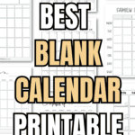 29 Best Blank Calendar Pritable Templates | SaturdayGift